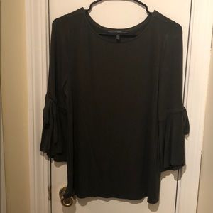 Olive green White House Black Market top